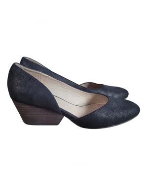 Eileen Fisher Black Low Wedge Pumps
